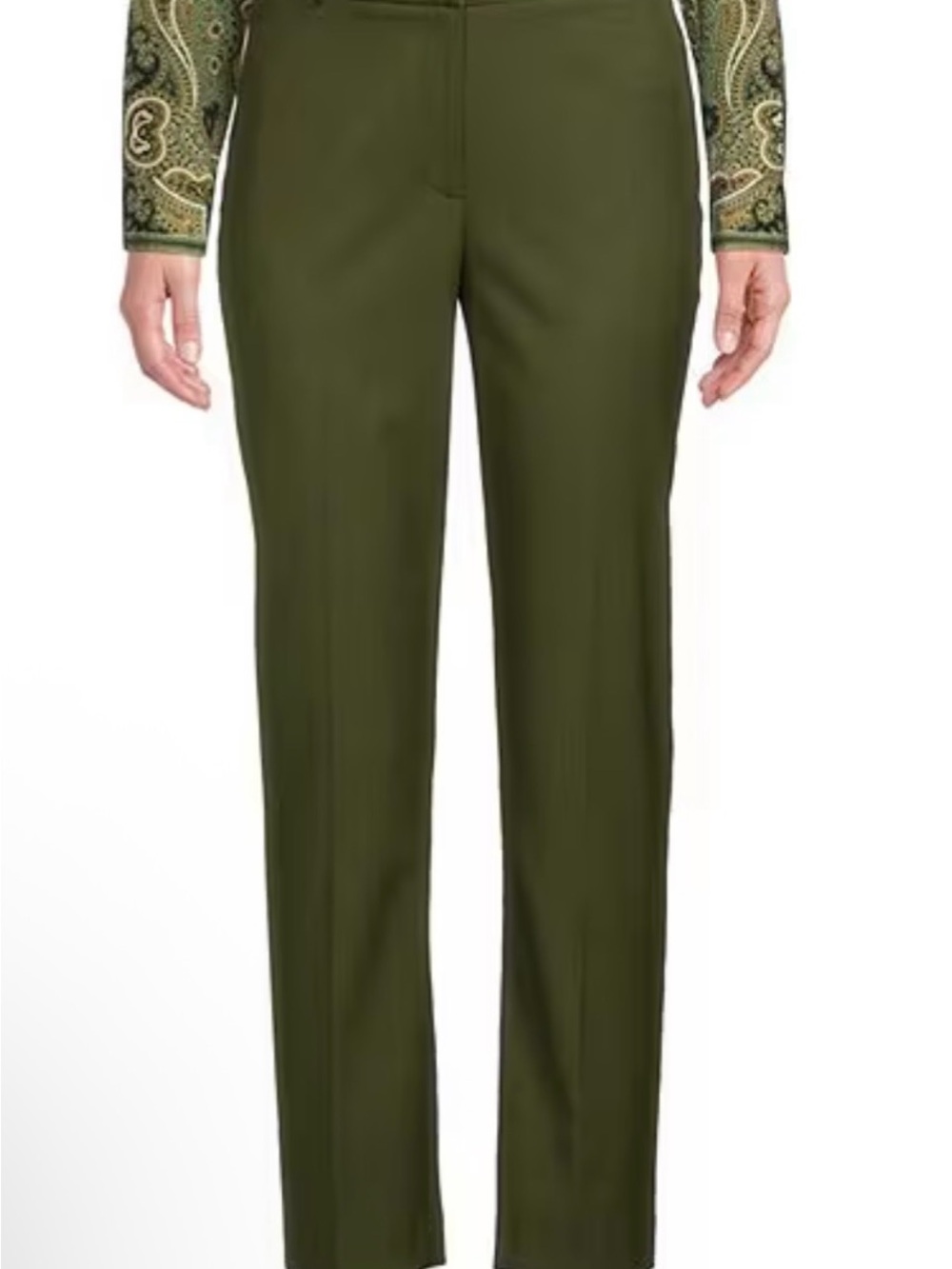 Alex Marie Olive Straight-Leg Trousers